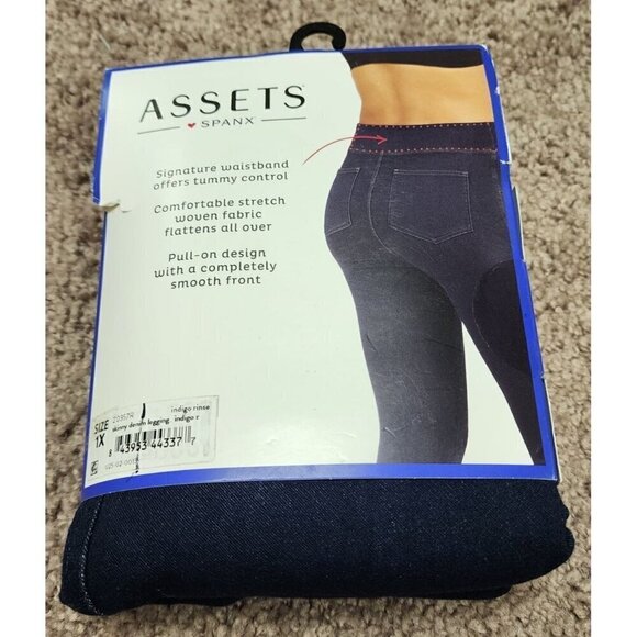 Assets by Spanx Women's Denim Skinny Leggings in Indigo 1X - Picture 6 of 7